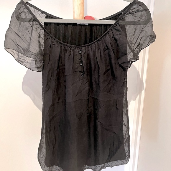 Black Silk Top - Picture 5 of 8